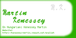 martin kenessey business card